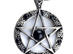 Pandantiv argint Pentagrama Neagra